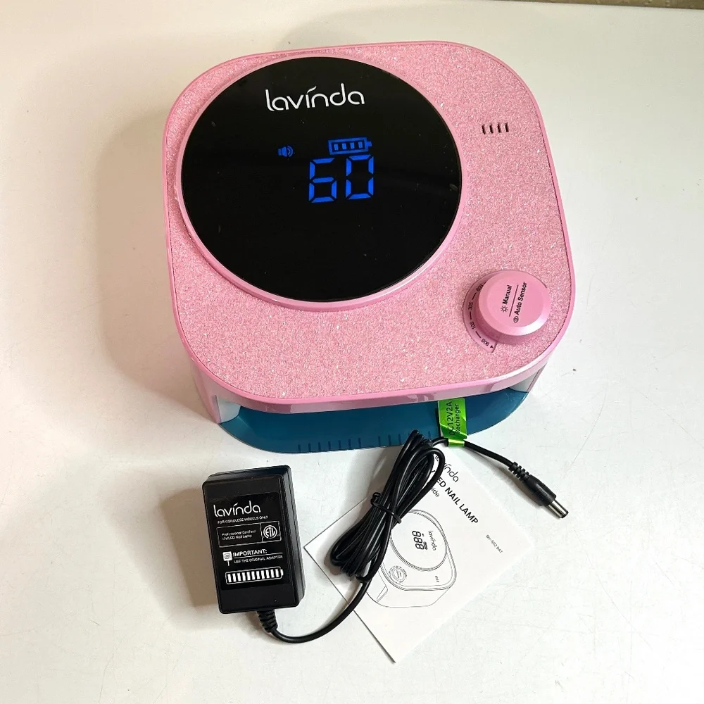 Lavinda UV LED Pink Rechargeable Cordless Professional Nail Light